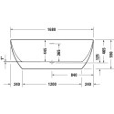Wanna Wolnostojąca Akrylowa Durakanto 1700x800 mm 700561000000000 Duravit
