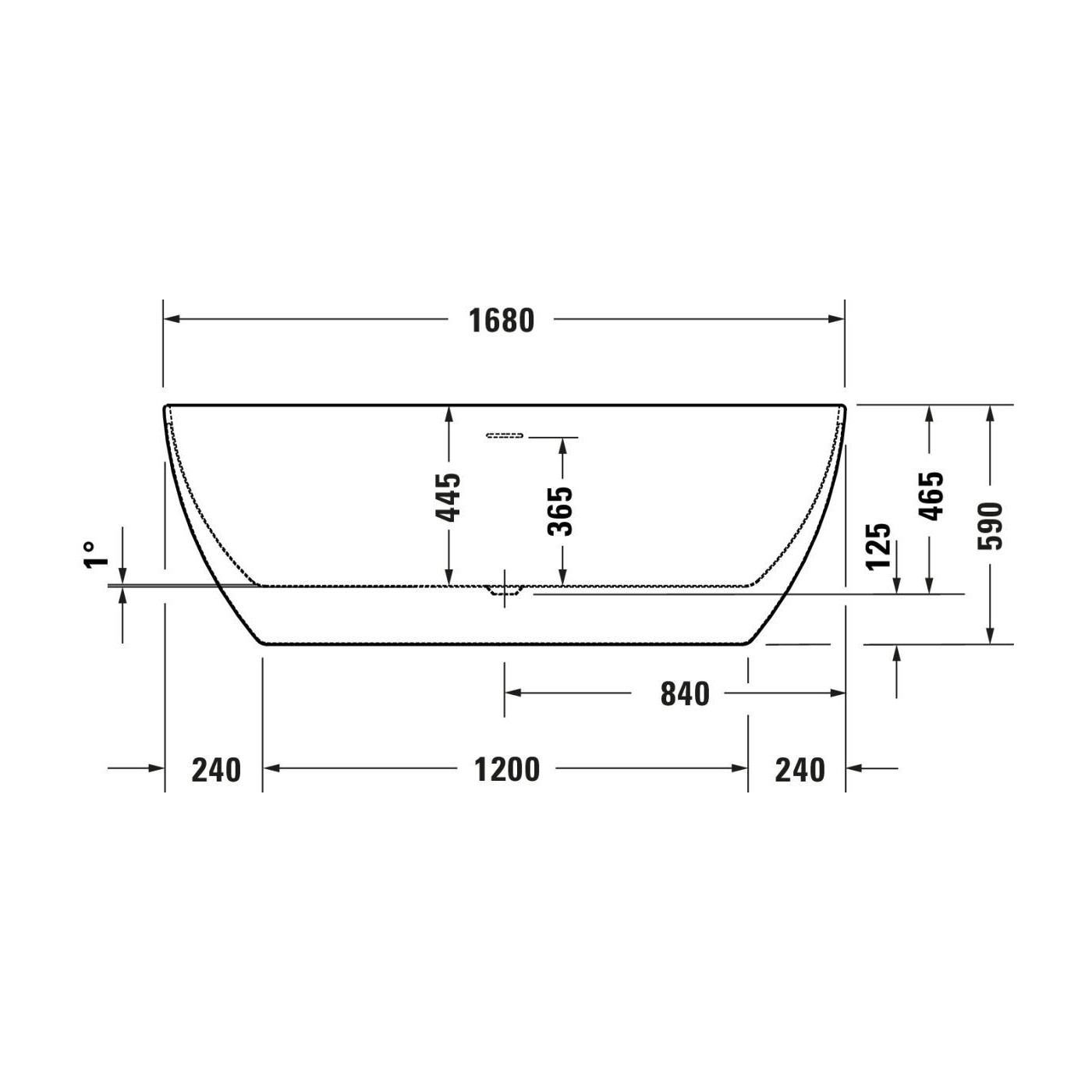Wanna Wolnostojąca Akrylowa Durakanto 1700x800 mm 700561000000000 Duravit