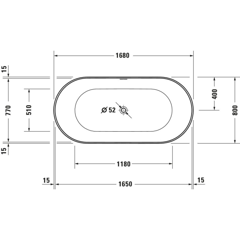 Wanna Wolnostojąca Akrylowa Durakanto 1700x800 mm 700561000000000 Duravit