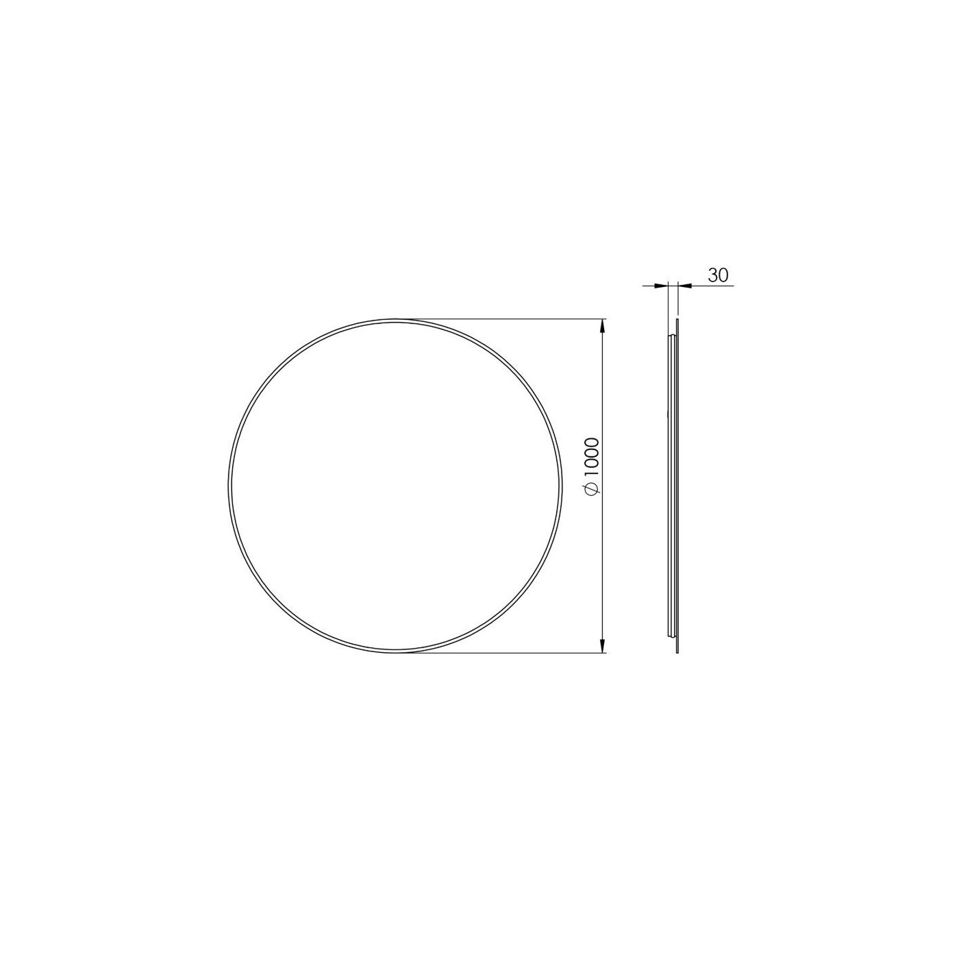 Lustro LED Sharon Round 100 Black Matt 168123 Elita