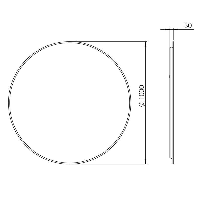 Lustro LED Sharon Round 100 Black Matt 168123 Elita