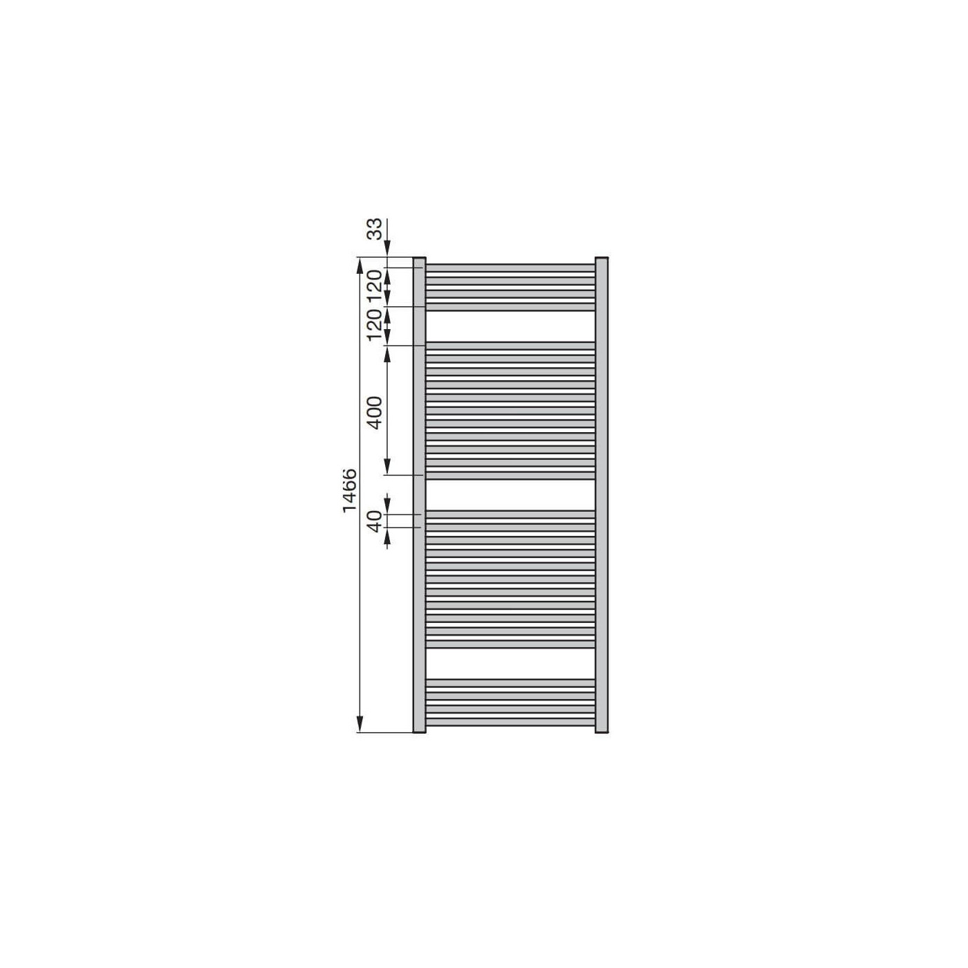 Grzejnik Klaro ZSLC-150-050-05/0008 Chrom Zehnder