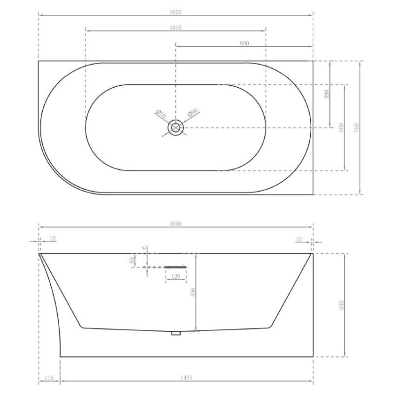 Wanna Wolnostojąca Narożna Prawa Molly M 160x78 TW-7790R-1600 Emporia