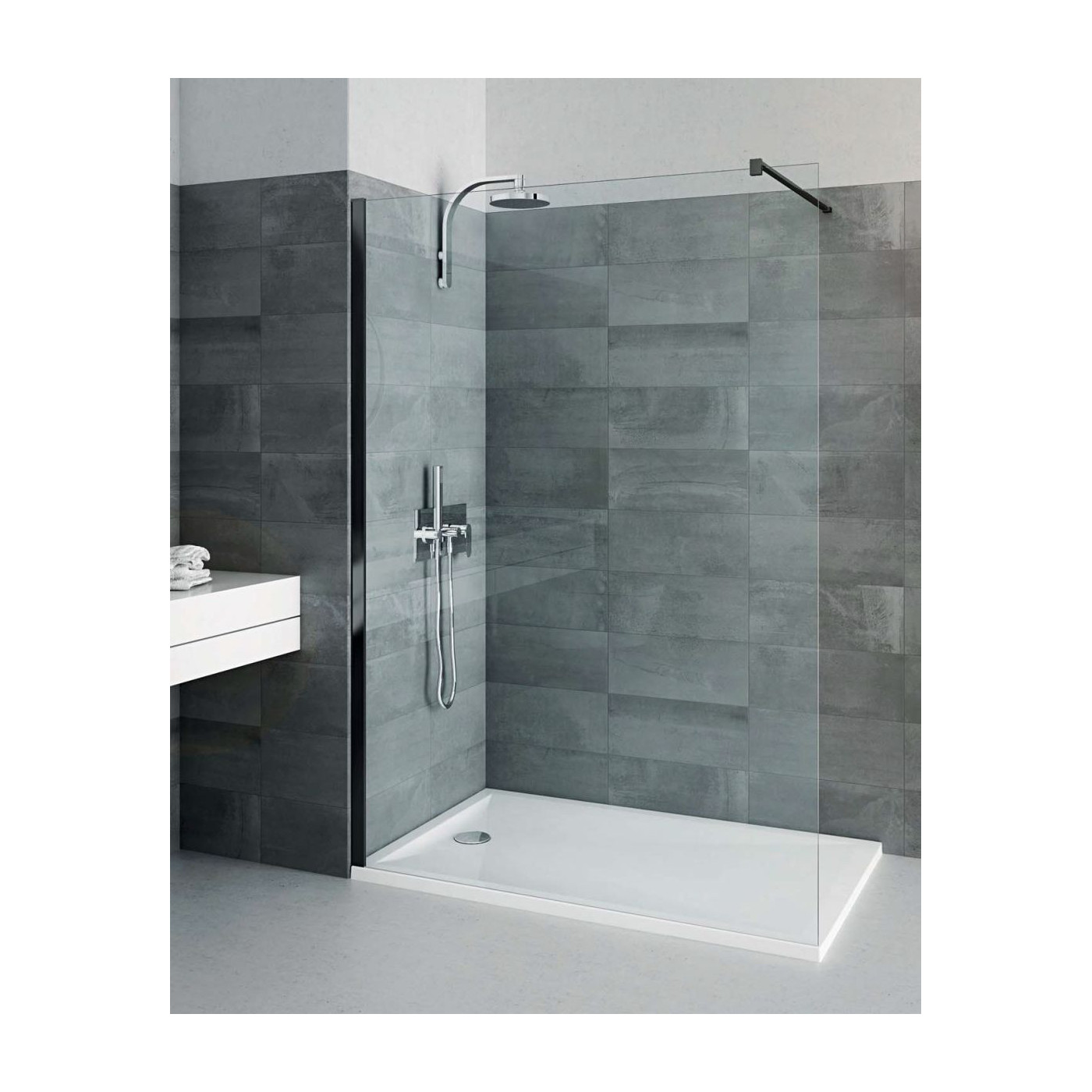 Kabina Walk-In 120cm Black Calida CITWF12020NPF Roth