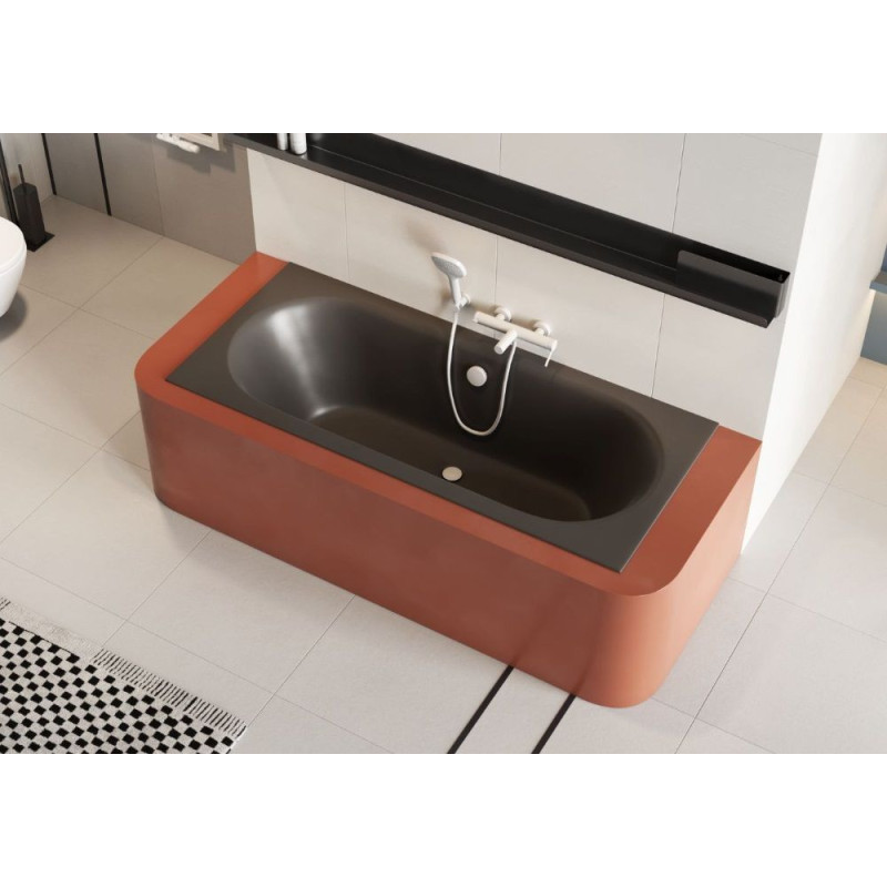 Wanna Do Zabudowy Oceana Slim 160x75 Antracyt Mat WAEX.OCE16ANMS Excellent