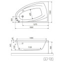 Wanna Narożna Lewa 160x100 cm Aquaria Comfort Biały Połysk WAEX.AQL16WH Excellent