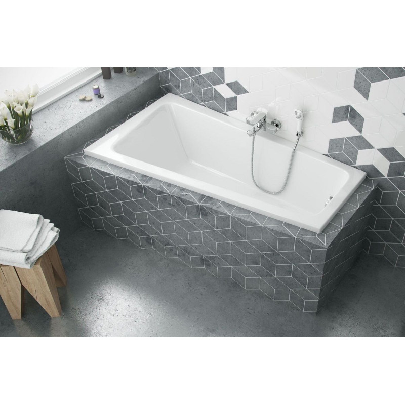 Wanna Narożna Lewa 150x80 cm Ava Side Biały Połysk WAEX.AVL15WH Excellent