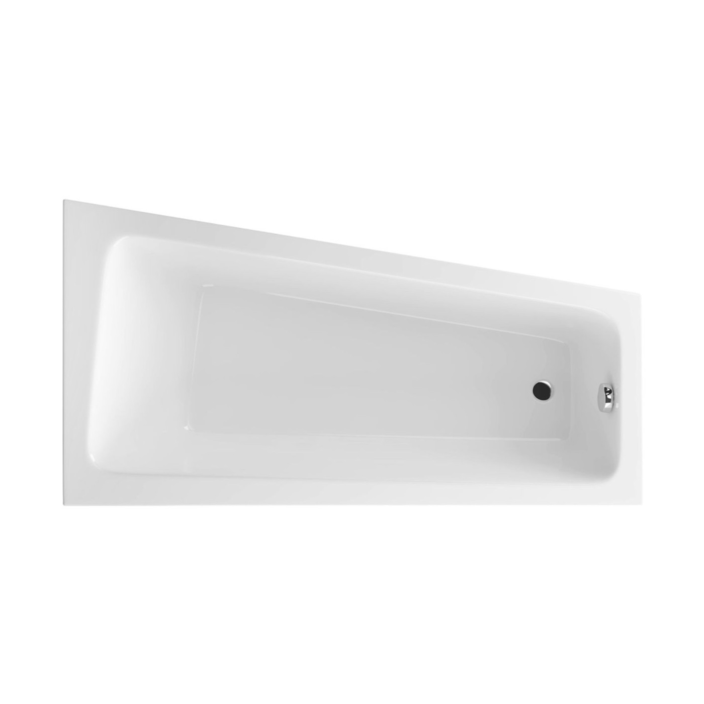 Wanna Narożna Prawa 150x80 cm Ava Side Biały Połysk WAEX.AVP15WH Excellent