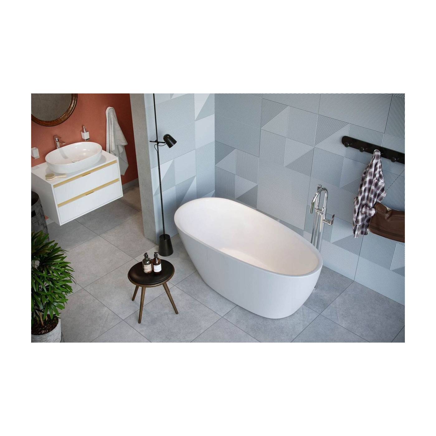 Wanna Wolnostojąca 160x75 cm Olia 2.0 Biały Mat WAEX.OLI2.16WHM Excellent