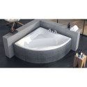 Wanna Narożna 140x140 cm Glamour Biały Połysk WAEX.GLA14WH Excellent