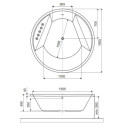 Wanna Okrągła 160 cm Great Arc Biały Połysk WAEX.GRE16WH Excellent