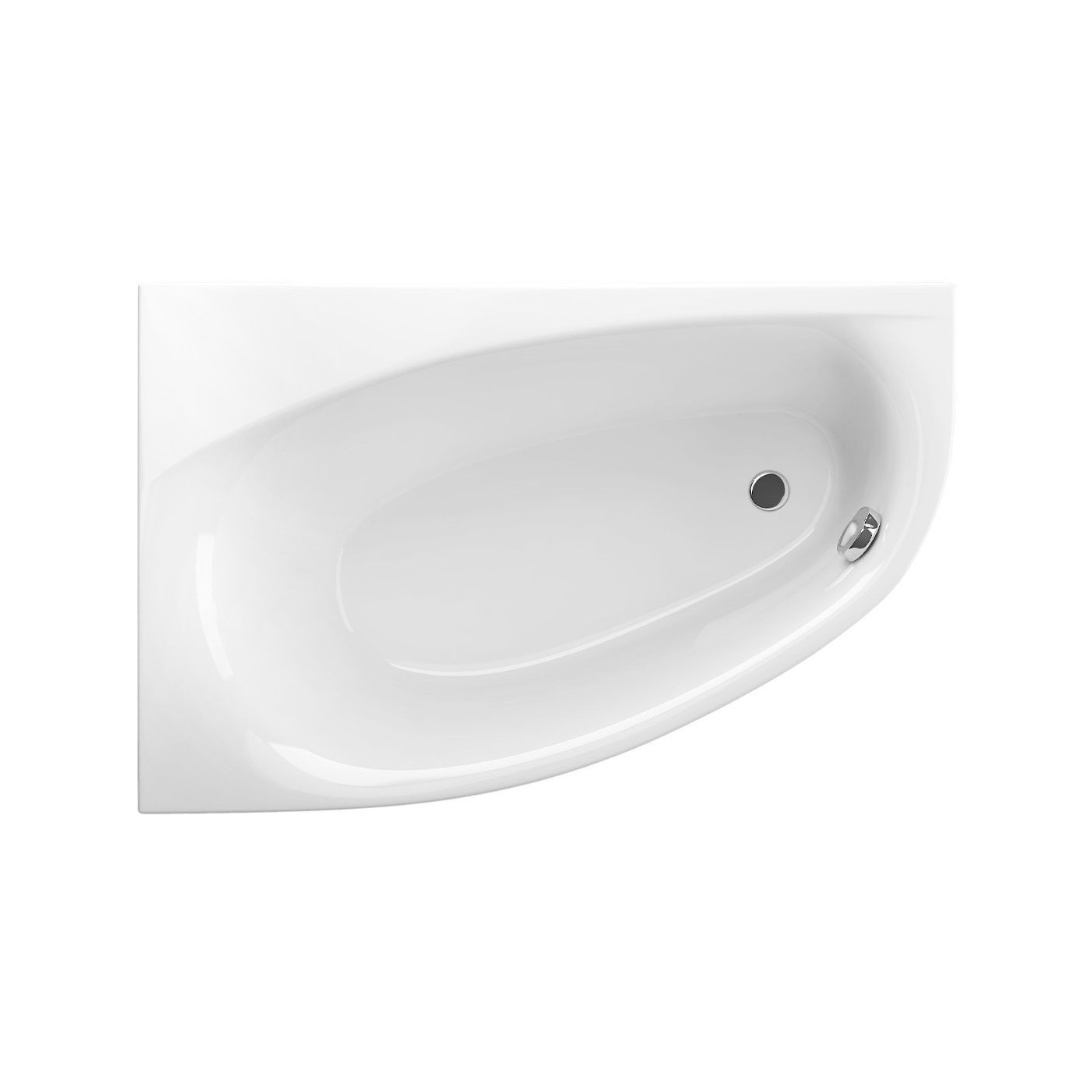 Wanna Narożna Lewa 170x110 cm Kameleon Biały Połysk WAEX.KML17WH Excellent