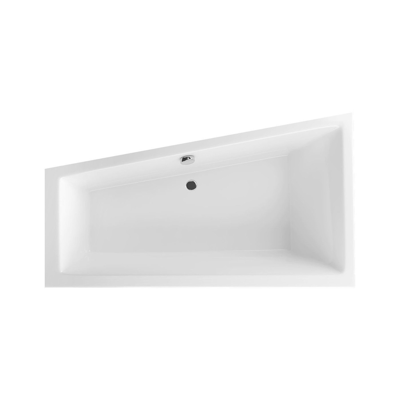 Wanna Narożna Lewa 160x95 cm M-Sfera Slim Biały Połysk WAEX.MSL16WHS Excellent