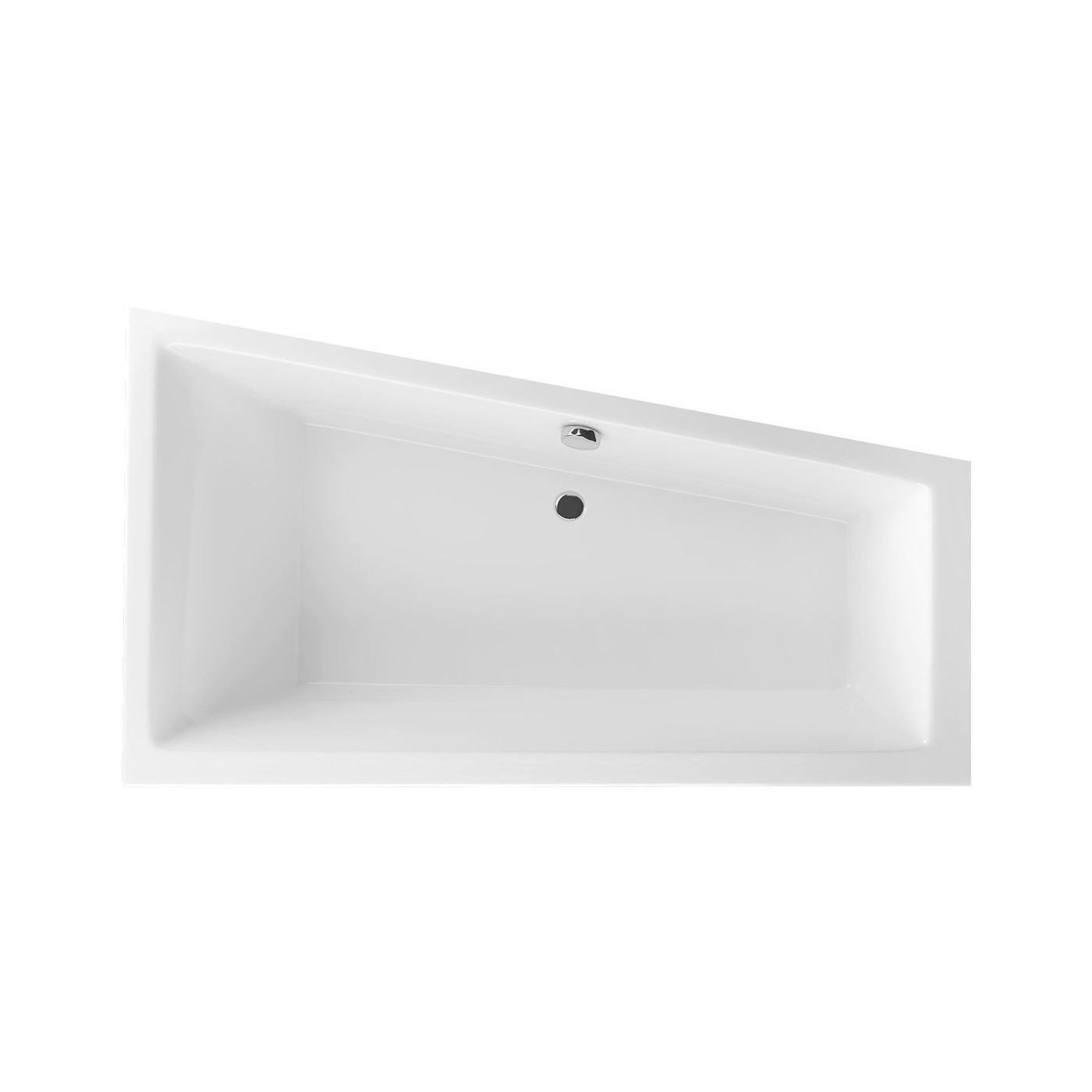 Wanna Narożna Prawa 160x95 cm M-Sfera Slim Biały Połysk WAEX.MSP16WHS Excellent