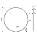 Lustro Łazienkowe LED Z Matą Grzewczą Corido 100 cm Czarny Mat DOEX.CO100.BL Excellent