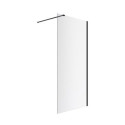 Ścianka Prysznicowa Walk-In 120x200 cm Vidoq Czarny Mat KAEX.1506.1200.LP.BL Excellent