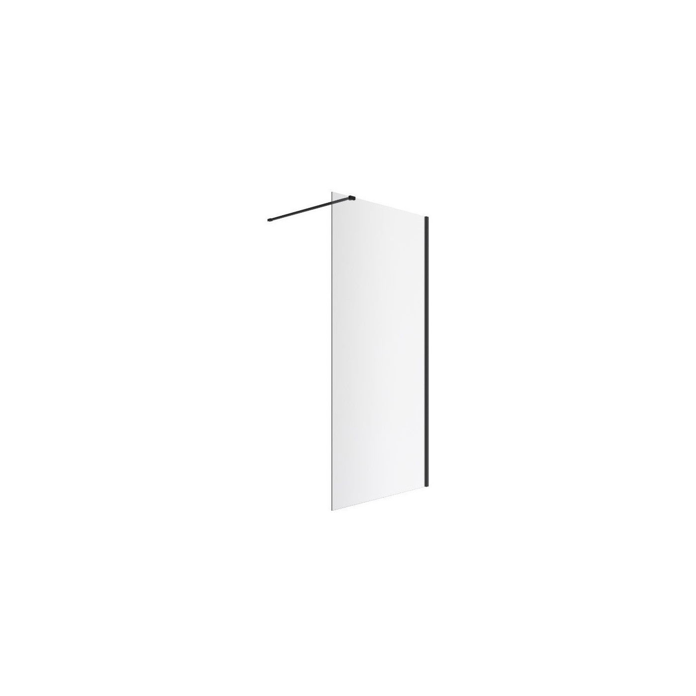 Ścianka Prysznicowa Walk-In 120x200 cm Vidoq Czarny Mat KAEX.1506.1200.LP.BL Excellent