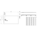 Brodzik Prostokątny 1400x800 mm Z Odpływem Przy Krótszym Boku Pro Biały H2129560000001 Laufen