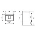 Szafka Podumywalkowa 600 Szuflady Soft Close Base Biały Połysk H4022321102611 Laufen