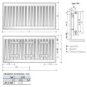 Grzejnik Stalowy Płytowy Z Podłączeniem Bocznym Compact C22 300x400 mm Biały RAL9016 F062203004010300 Purmo