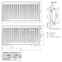 Grzejnik Stalowy Płytowy Z Podłączeniem Bocznym Compact C22 300x1000 mm Biały RAL9016 F062203010010300 Purmo