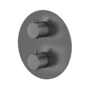Bateria Prysznicowo-Wannowa Termostatyczna Podtynkowa Z Boxem 2-Wyjściowym Fly Gun Metal 03043BN Emporia