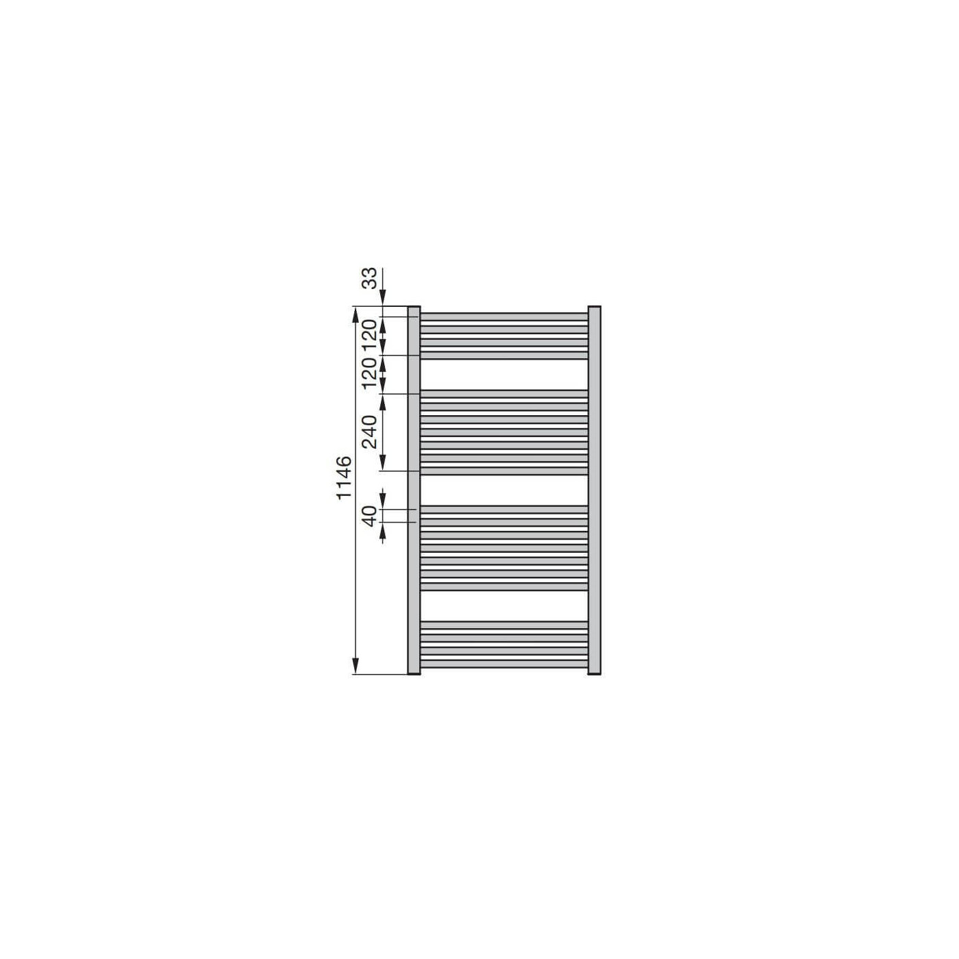 Grzejnik Łazienkowy Klaro 1146x500 Chrom ZSLC-120-050-05 Zehnder