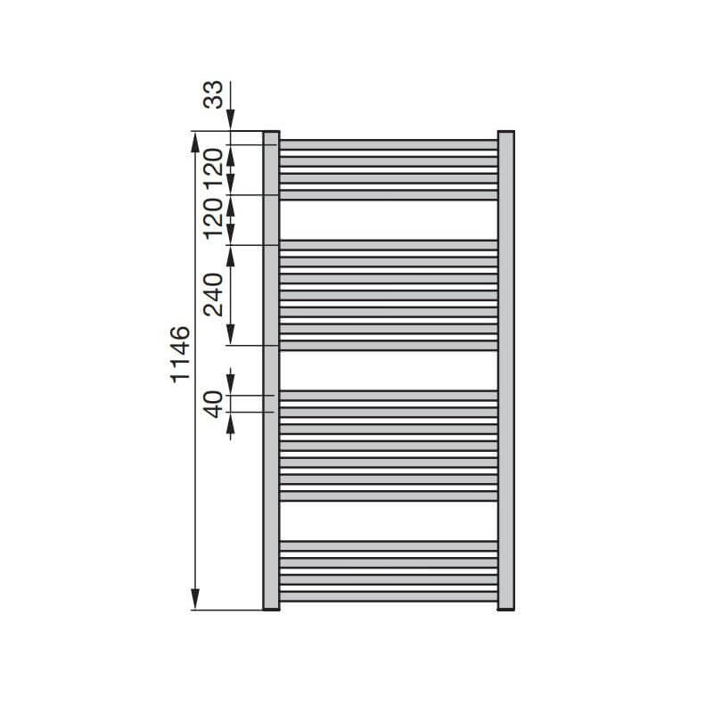 Grzejnik Łazienkowy Klaro 1146x500 Chrom ZSLC-120-050-05 Zehnder