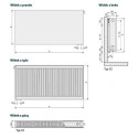 Grzejnik Stalowy Z Gładką Płytą Czołową Podłączenie Dolne Plan Ventil Compact FCV22 600x1600 mm Biały F0A2206016011300 Purmo