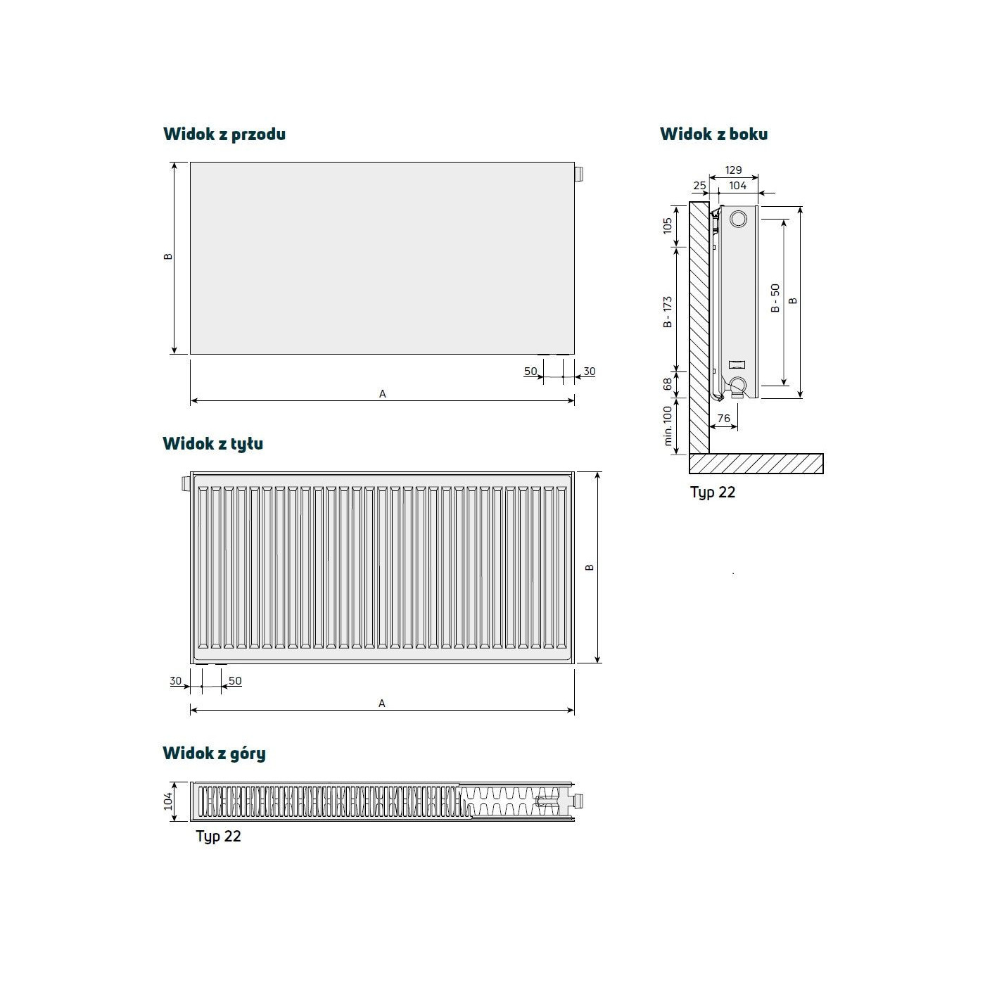 Grzejnik Stalowy Z Gładką Płytą Czołową Podłączenie Dolne Plan Ventil Compact FCV22 900x800 mm Biały F0A2209008011300 Purmo