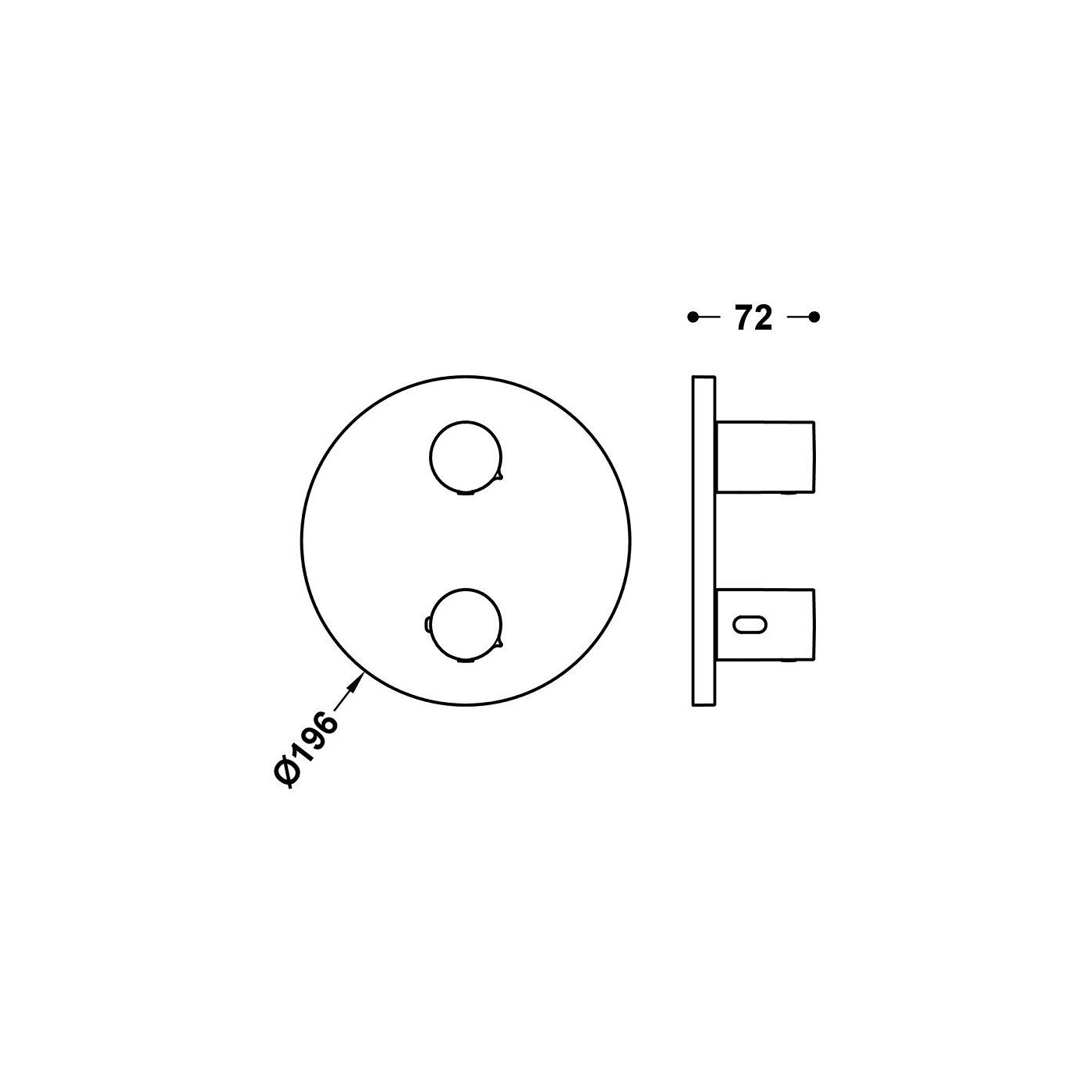 Bateria Prysznicowa Podtynkowa Therm-Box Study Czarny Brąz 26225001KMB Tres