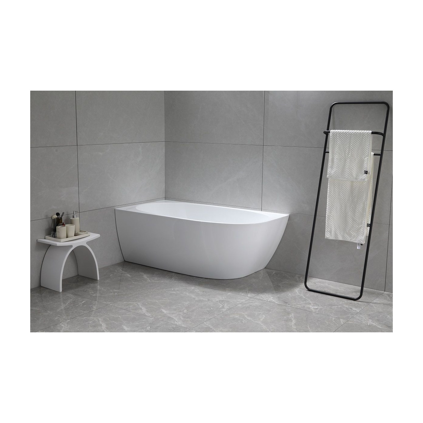 Wanna Wolnostojąca Narożna Lewa Neris 1500x750x560 mm Biały 31503150L Bevisa