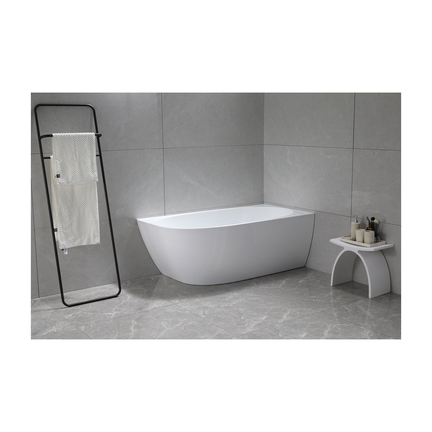 Wanna Wolnostojąca Narożna Prawa Neris 1700x810x560 mm Biały 31503170R Bevisa