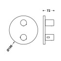 Bateria Prysznicowa Podtynkowa Therm-Box Study Złoty Cava 26225001CA Tres