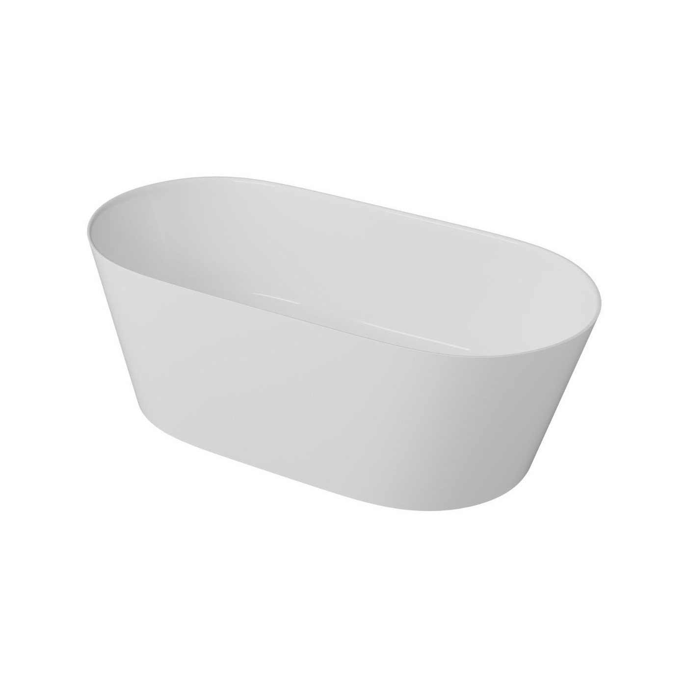 Wanna Wolnostojąca Z Konglomeratu 158x78x55 cm Nuvio Biały NUVIO-0001 Emporia
