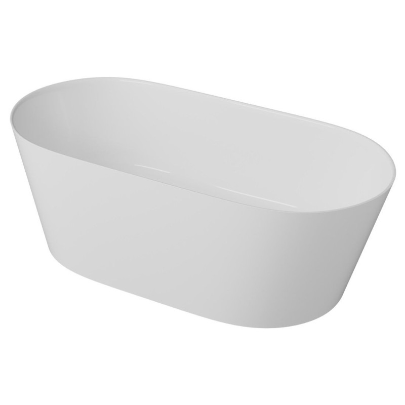 Wanna Wolnostojąca Z Konglomeratu 158x78x55 cm Nuvio Biały NUVIO-0001 Emporia
