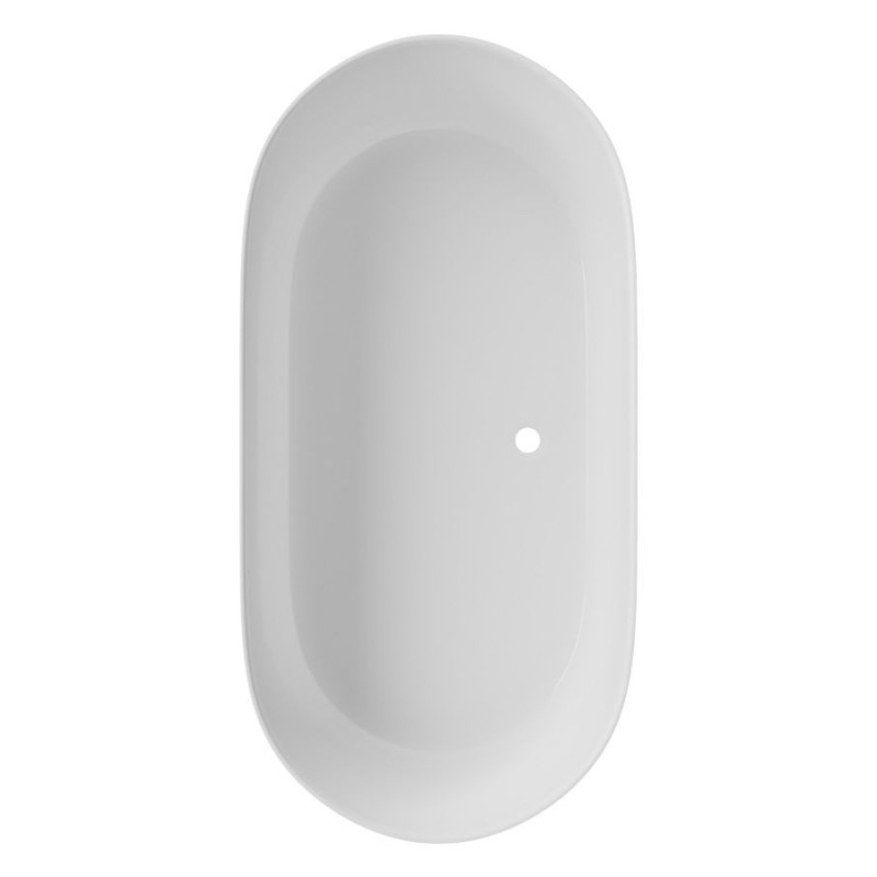 Wanna Wolnostojąca Z Konglomeratu 158x78x55 cm Nuvio Biały NUVIO-0001 Emporia