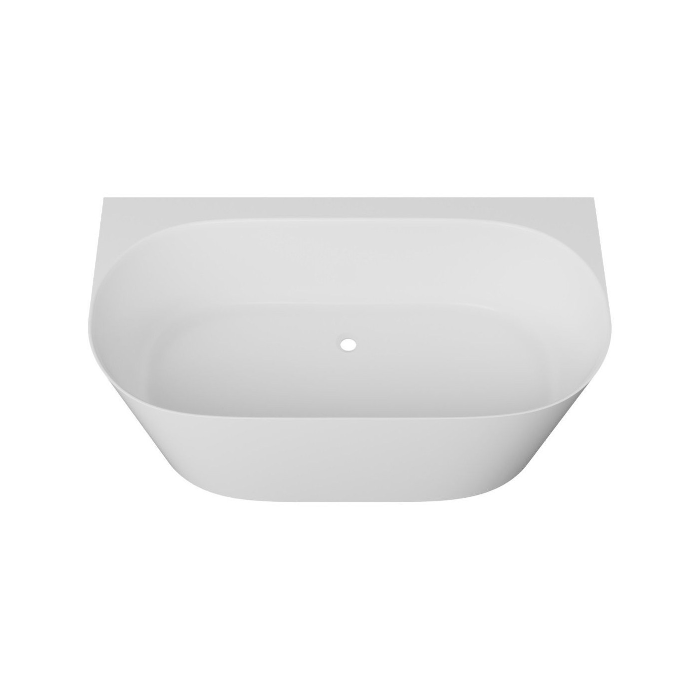 Wanna Wolnostojąca Przyścienna Z Konglomeratu 158x85x55 cm Nuvio Biały NUVIO-0002 Emporia