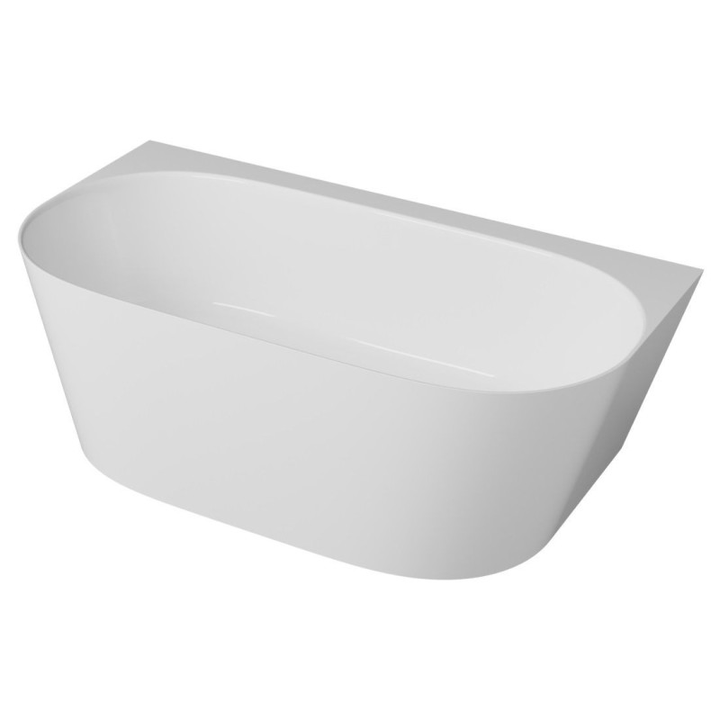 Wanna Wolnostojąca Przyścienna Z Konglomeratu 158x85x55 cm Nuvio Biały NUVIO-0002 Emporia