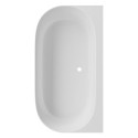 Wanna Wolnostojąca Przyścienna Z Konglomeratu 158x85x55 cm Nuvio Biały NUVIO-0002 Emporia