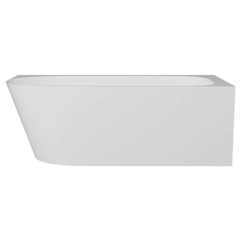 Wanna Wolnostojąca Narożna Z Konglomeratu 158x85x55 cm Prawa Nuvio Biały NUVIO-0003P Emporia
