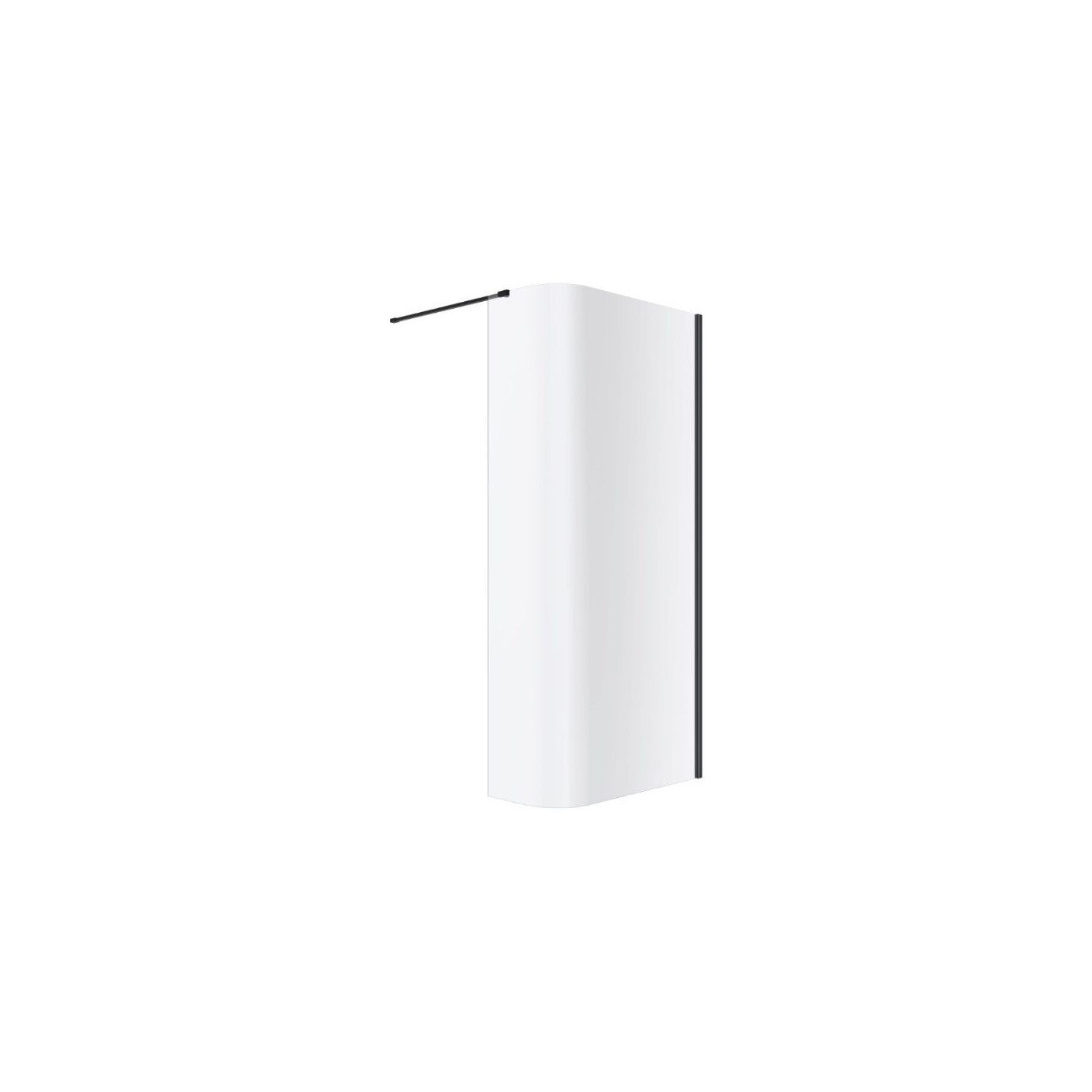 Ścianka Prysznicowa Gięta Walk-In 93x200 cm Vidoq Czarny Mat KAEX.1507.930.LP.BL Excellent