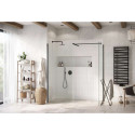 Ścianka Prysznicowa Gięta Walk-In 93x200 cm Vidoq Czarny Mat KAEX.1507.930.LP.BL Excellent