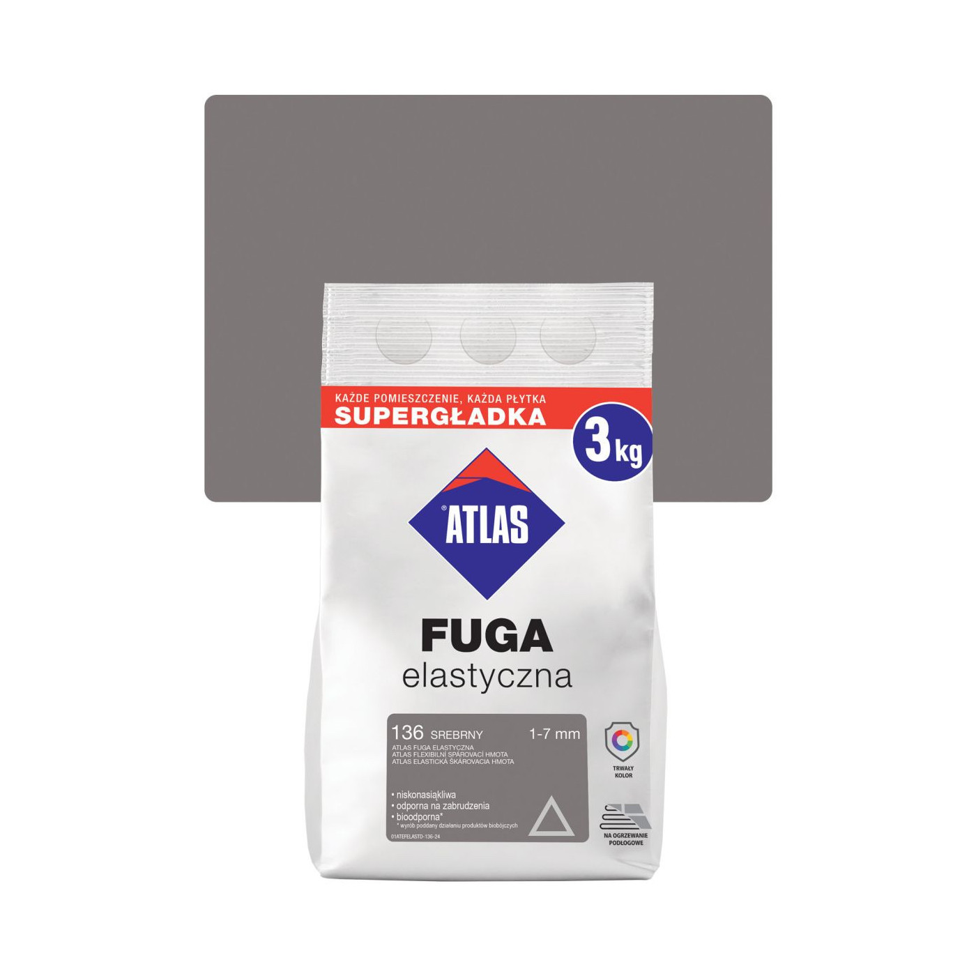Fuga Elastyczna 3 Kg Srebny 136 Atlas