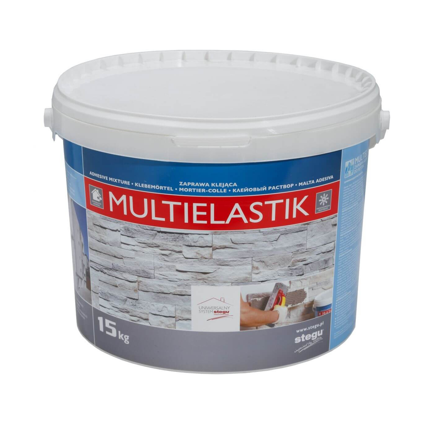 Klej do kamienia dekoracyjnego MULTIELASTIK 15 kg Stegu