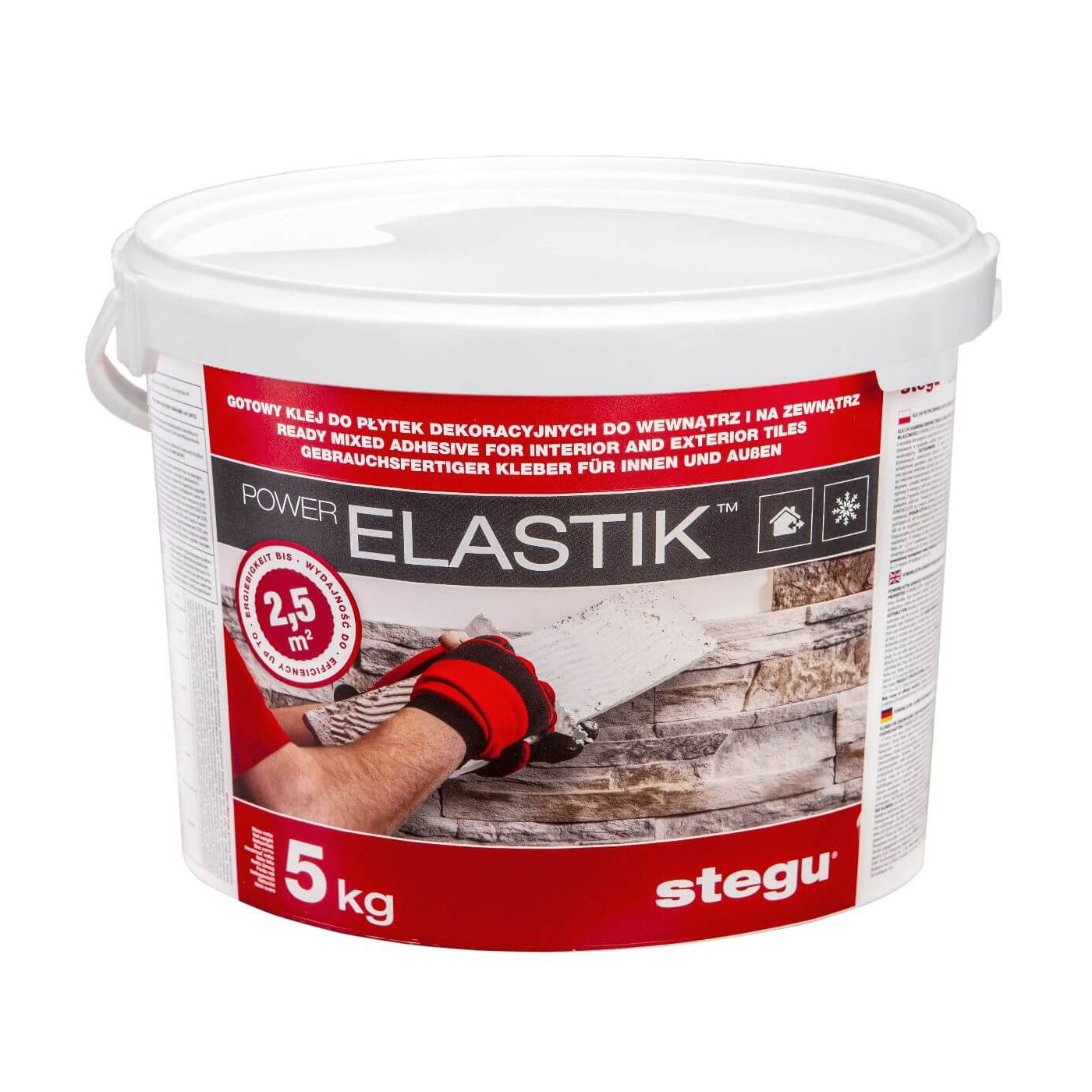 Klej do Kamienia i Płytek PowerElastik 5 kg Stegu