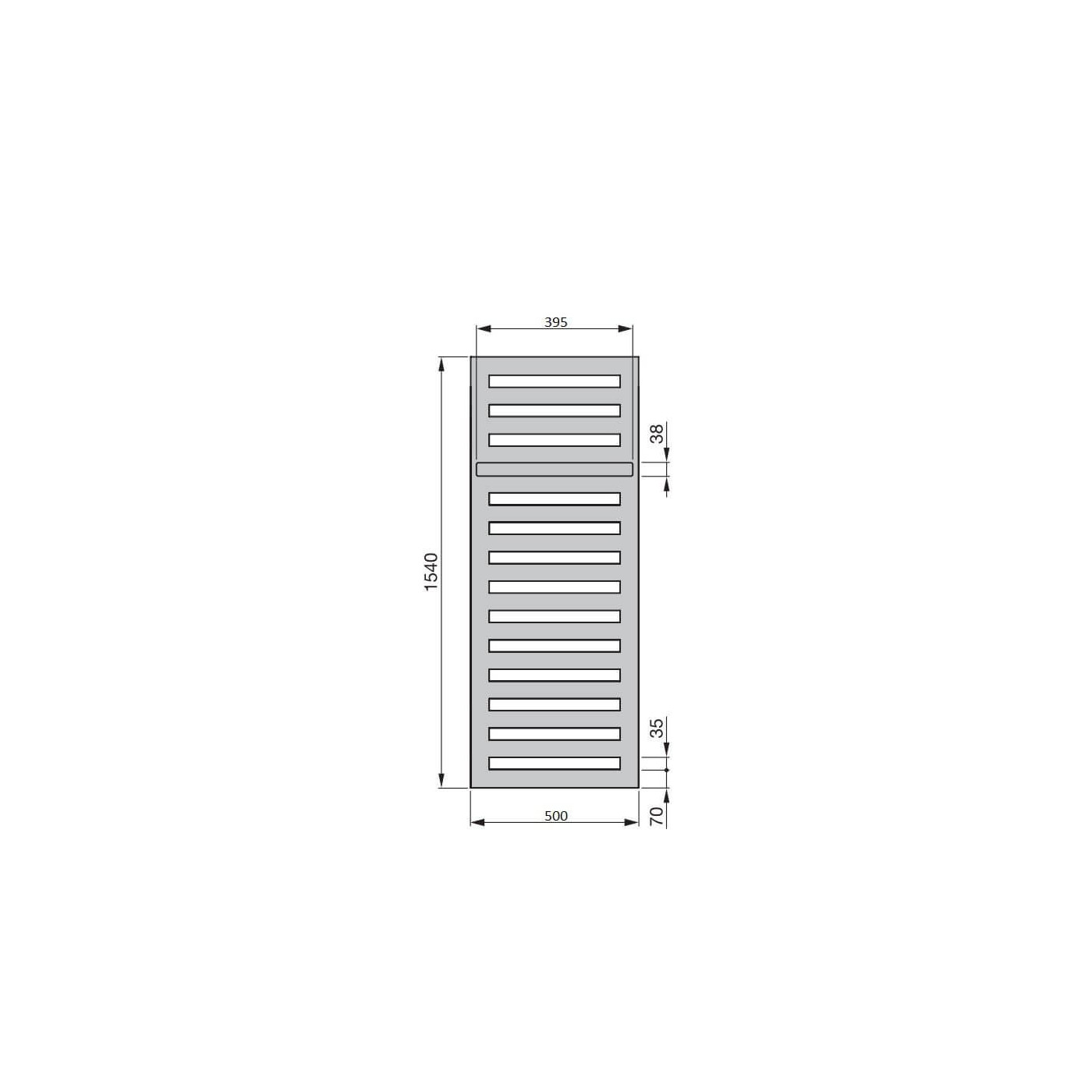 Grzejnik Łazienkowy Metropolitan Bar Black Quarz 1540x500 MEP 150-050/M0550 Zehnder