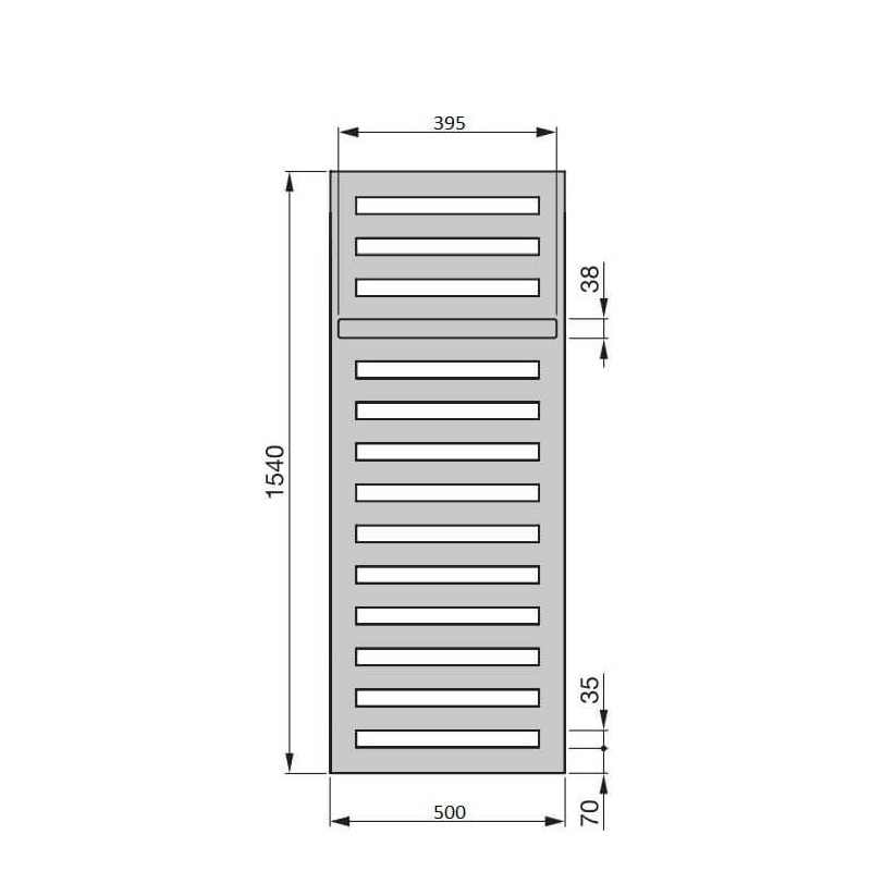 Grzejnik Łazienkowy Metropolitan Bar Black Quarz 1540x500 MEP 150-050/M0550 Zehnder