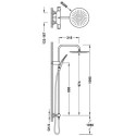 Zastaw Prysznicowy Termostatyczny Natynkowy Over-Wall Study Czarny Brąz 19039314KMB Tres