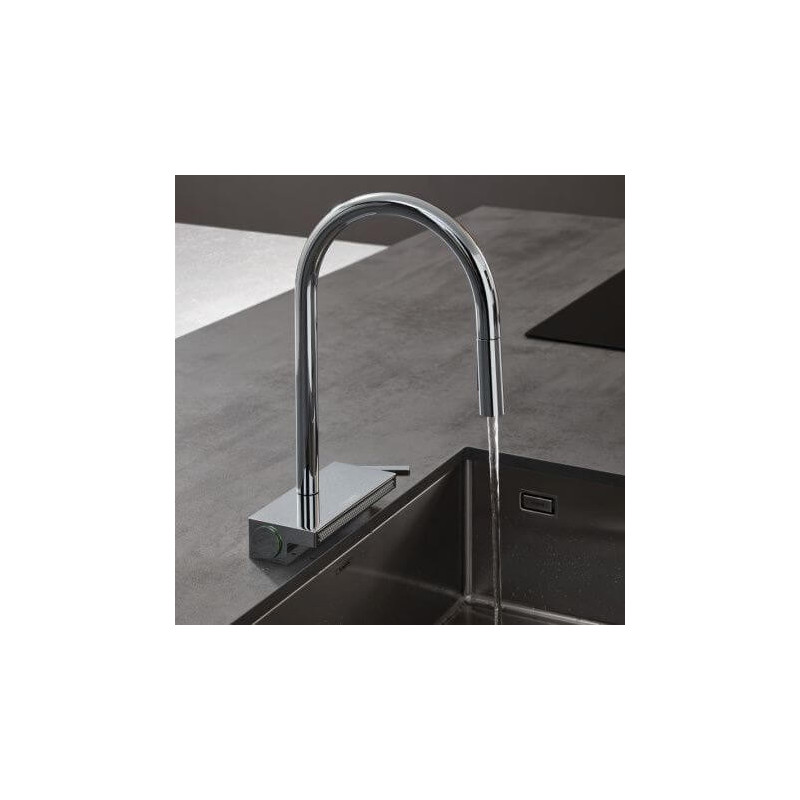 Bateria Kuchenna Aquano Select Z Wyciąganą Wylewką Chrom 73837000 Hansgrohe
